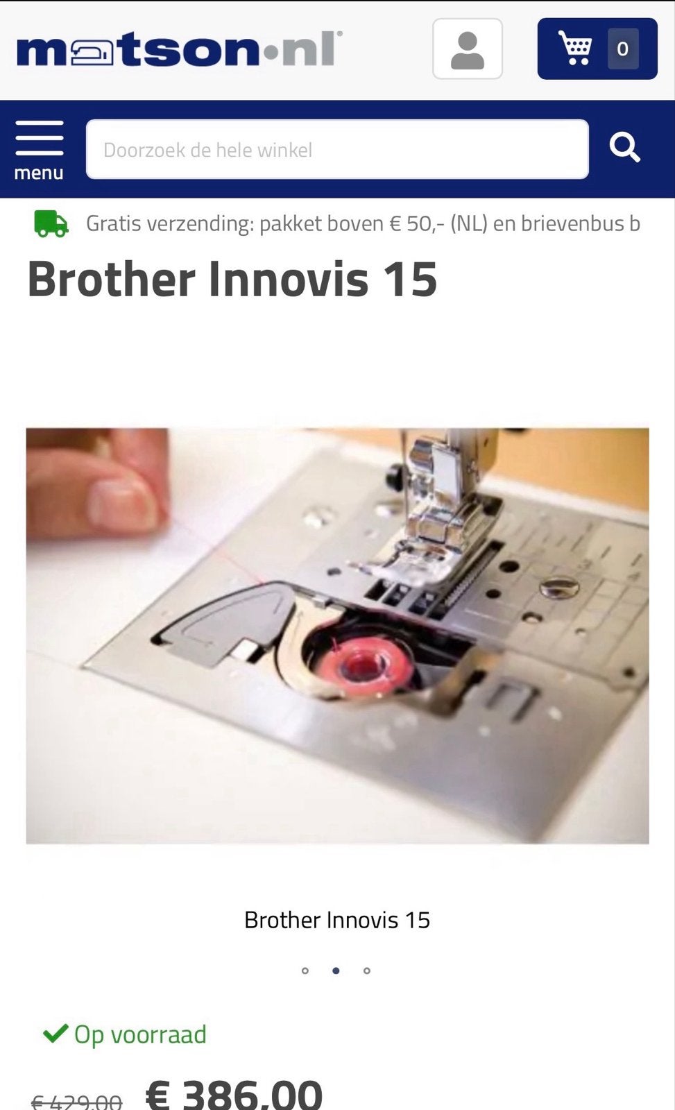 Brother Innov-is 15 naaimachine met extra accessoires, Hobby en Vrije tijd, Naaimachines en Toebehoren, Ophalen, Zo goed als nieuw