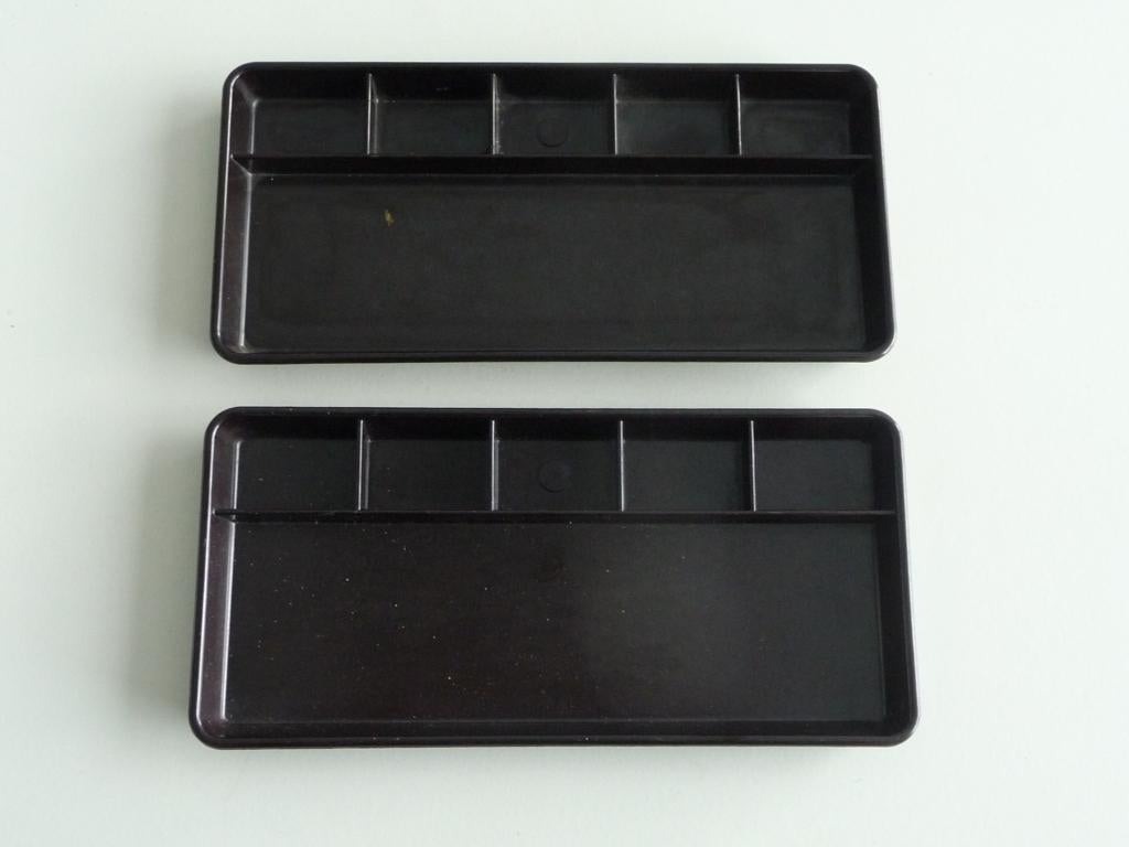 2 bakelieten PENNENBAKJES - afmeting 12x25,5cm (R), Antiek en Kunst, Ophalen of Verzenden
