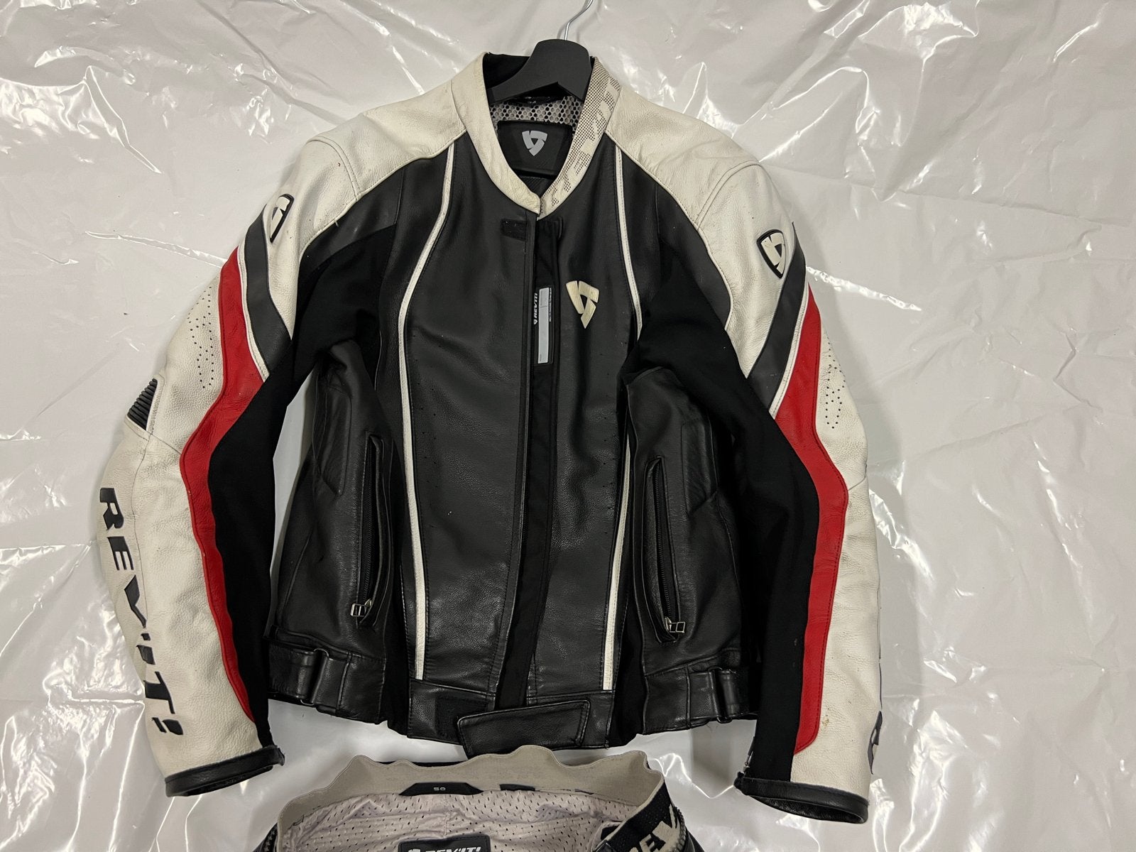 Rev'it leren motorpak - Jas maat 54, Broek maat 50, Ophalen of Verzenden, Tweedehands, Heren, Combipak