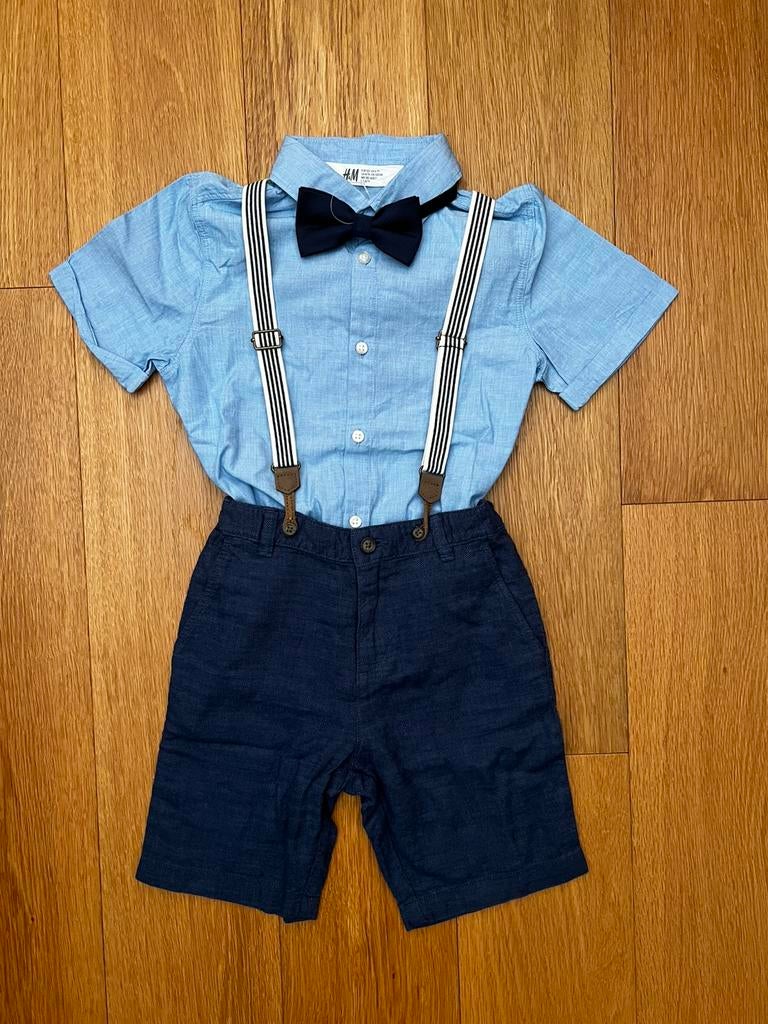 NIEUW! Katoen zomer jongens outfit/set bruiloft/feest mt.122, Kinderen en Baby's, Kinderkleding | Maat 122, Ophalen of Verzenden