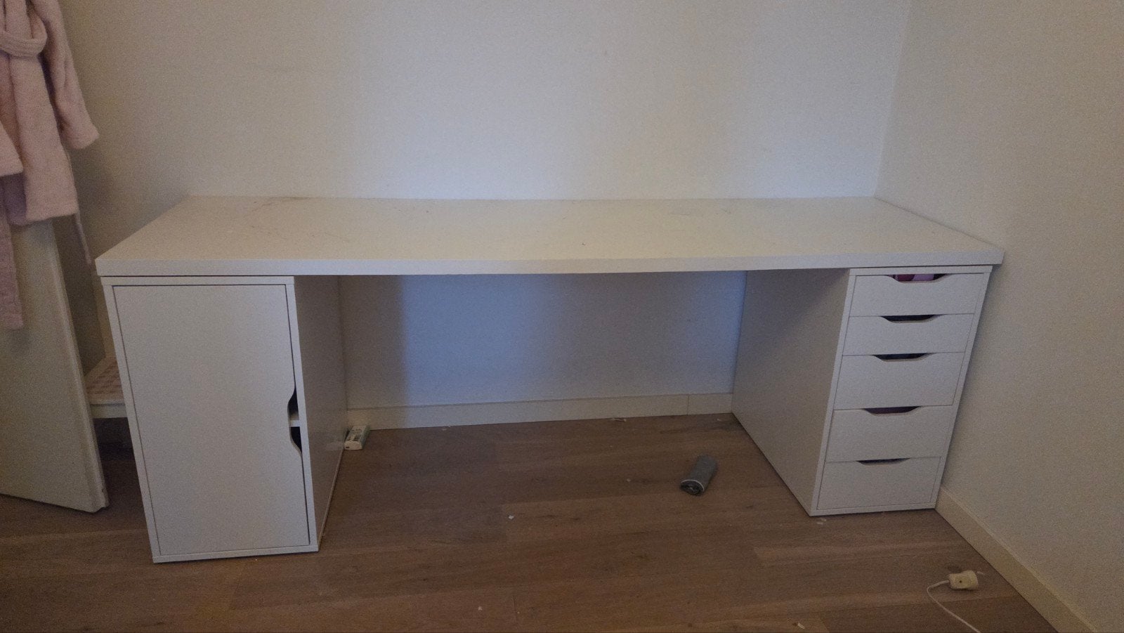 Groot bureaublad wit Ikea 20060cm, Ophalen, Gebruikt, IKEA, 60 cm