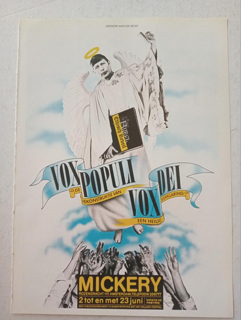 Anthon Beeke affiche ontwerp Dries van Agt Holland Festival, Ophalen of Verzenden, Gebruikt, A1 t/m A3