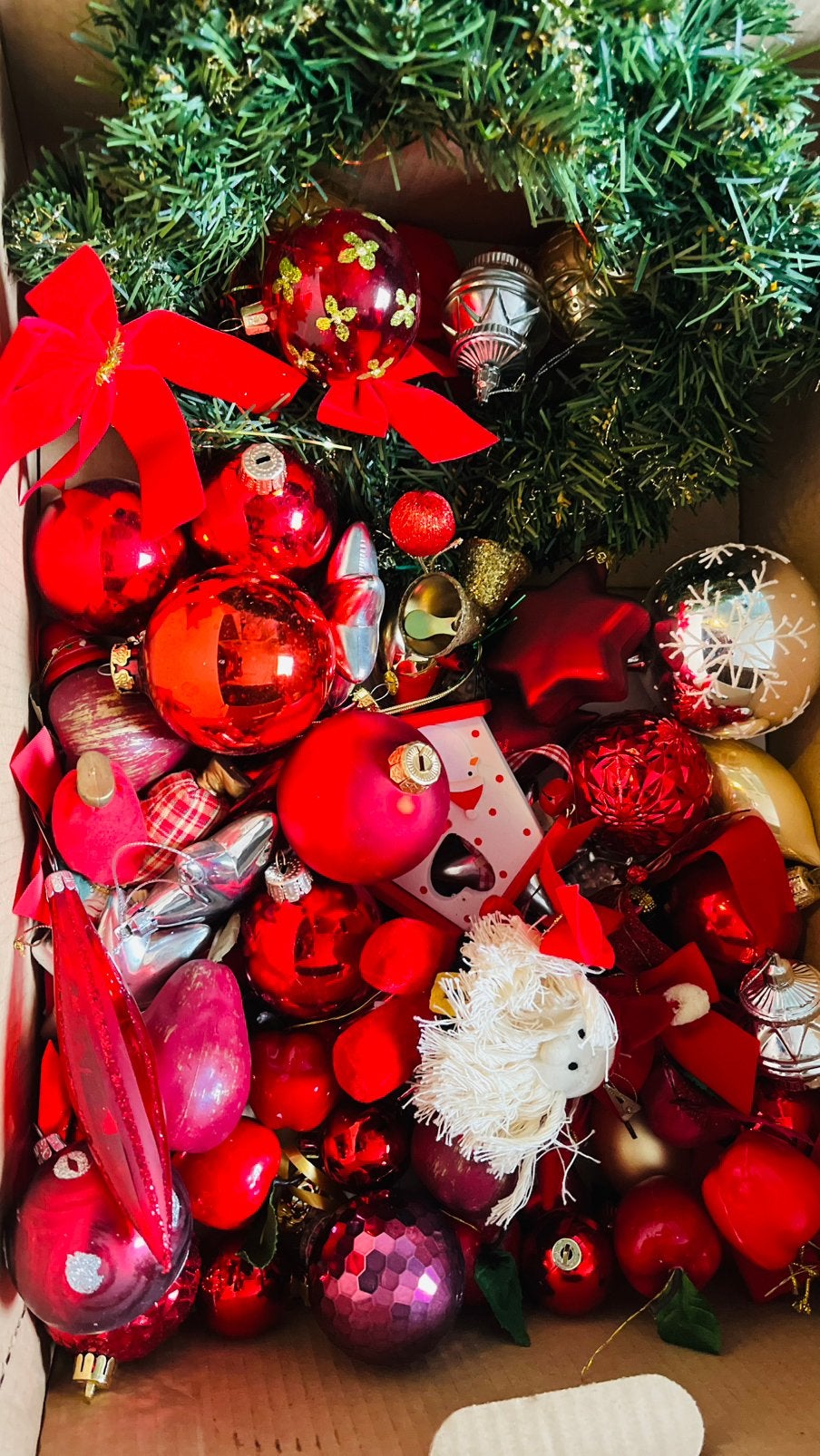 Grote doos kerstdecoratie, Diversen, Ophalen, Zo goed als nieuw