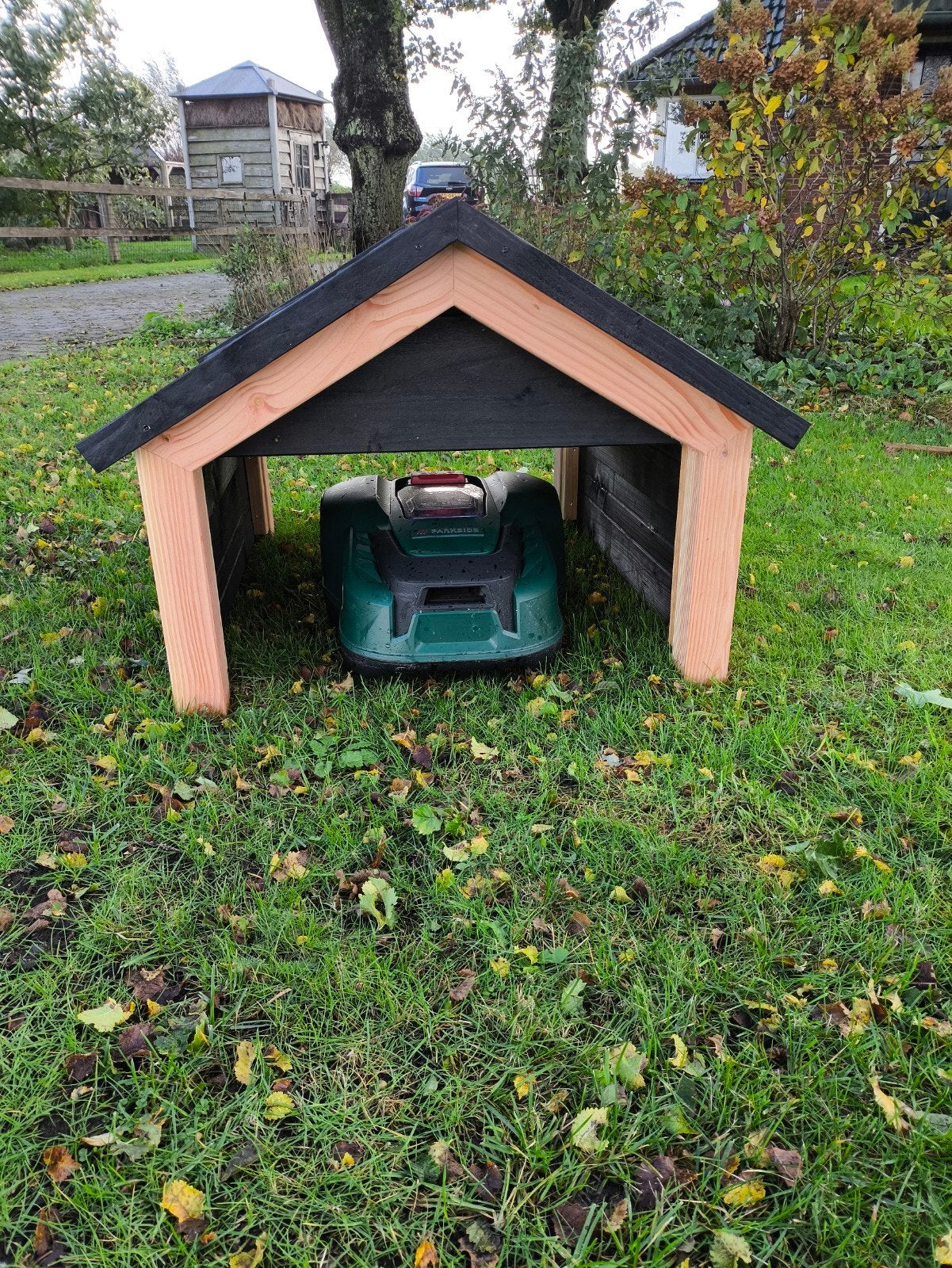 robotmaaier garage /overkapping /huisje, Ophalen