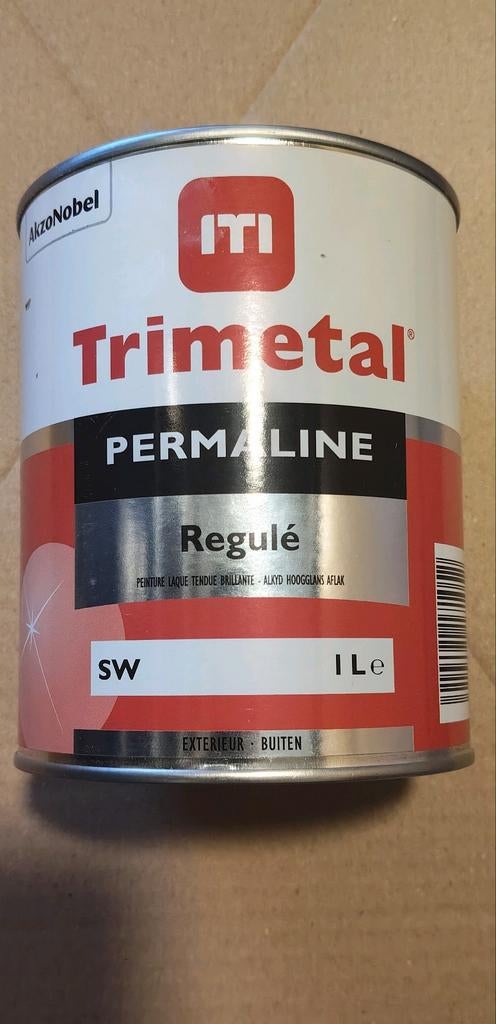 Trimetal Permaline Regule SW 1L - Crème Wit 1639, Wit, Nieuw, Ophalen of Verzenden, Verf