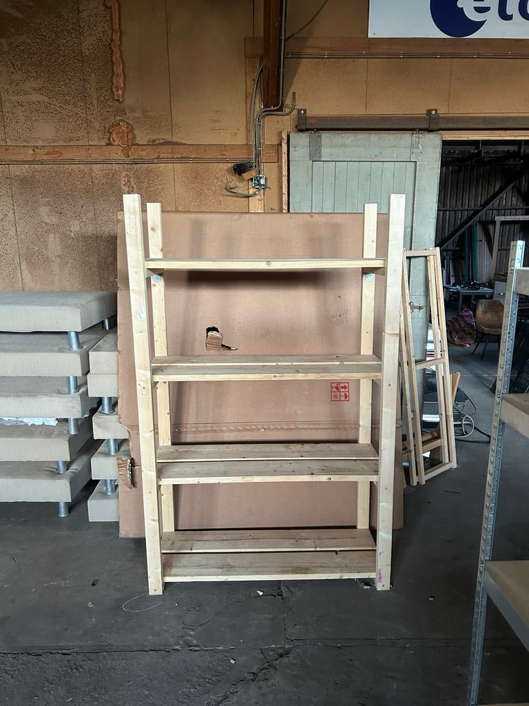 Houten opbergrek met 4 planken, Ophalen, Gebruikt