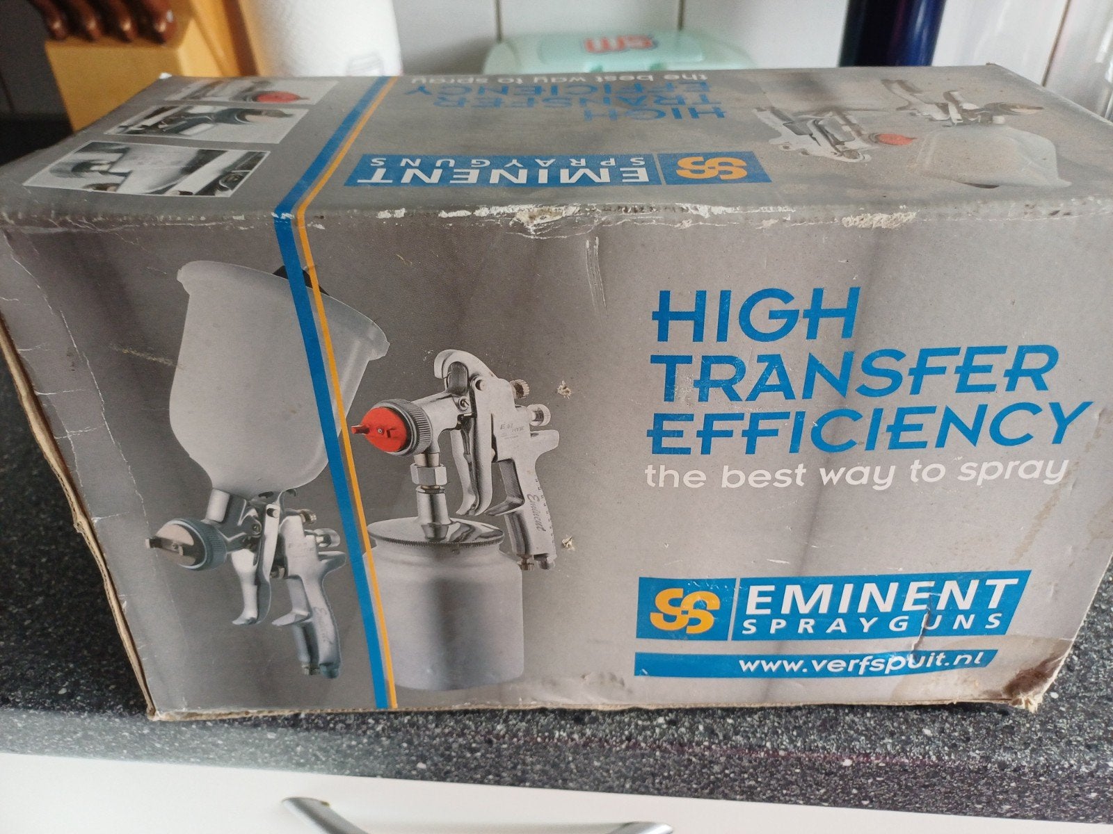 Eminent E41 HTE Verfspuitpistool nieuw in doos, Doe-het-zelf en Verbouw, Ophalen of Verzenden, Nieuw, Verfspuit of Verfpomp
