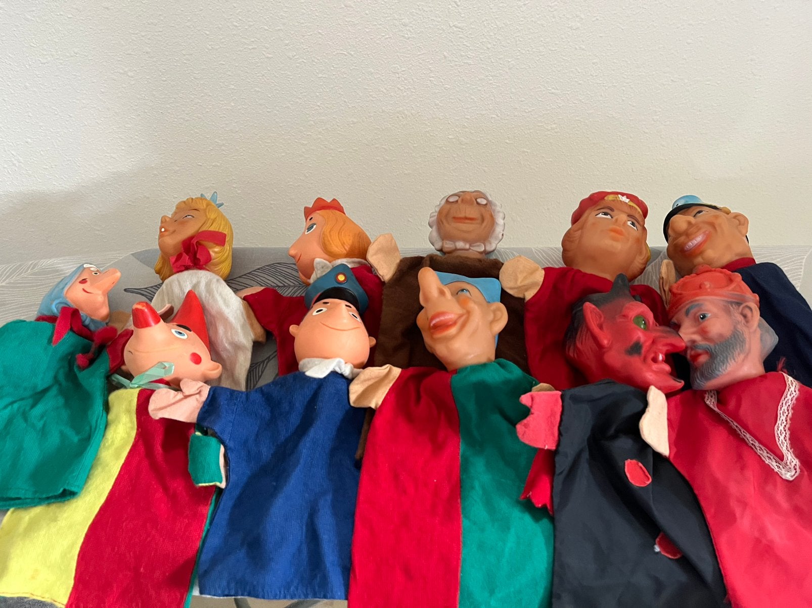 Poppenkast poppen 11 stuks, Kinderen en Baby's, Ophalen, Gebruikt, Overige typen