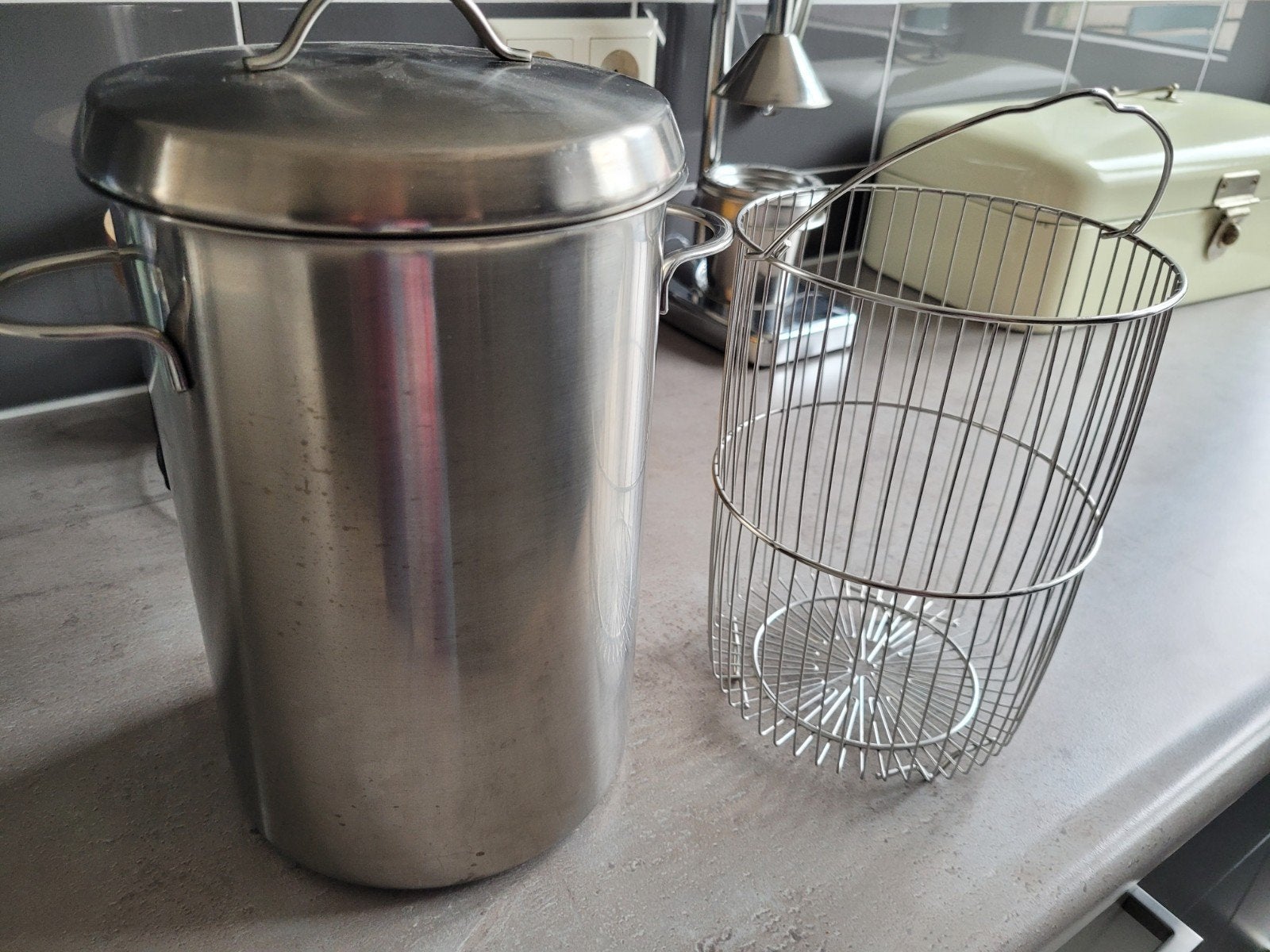 Keurige aspergepan, Ophalen of Verzenden, Zo goed als nieuw, Rvs