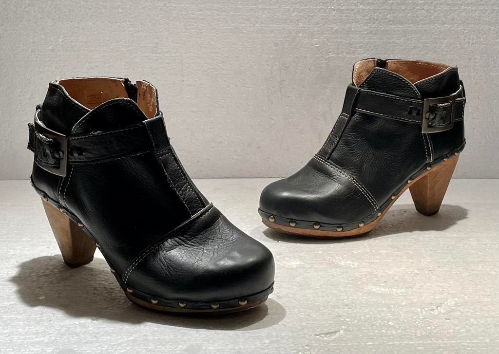 Sanita Danish Clogs ' klomp schoenen ‘ hoge hakken zwart 39, Zwart, Ophalen of Verzenden, Zo goed als nieuw, Schoenen met hoge hakken