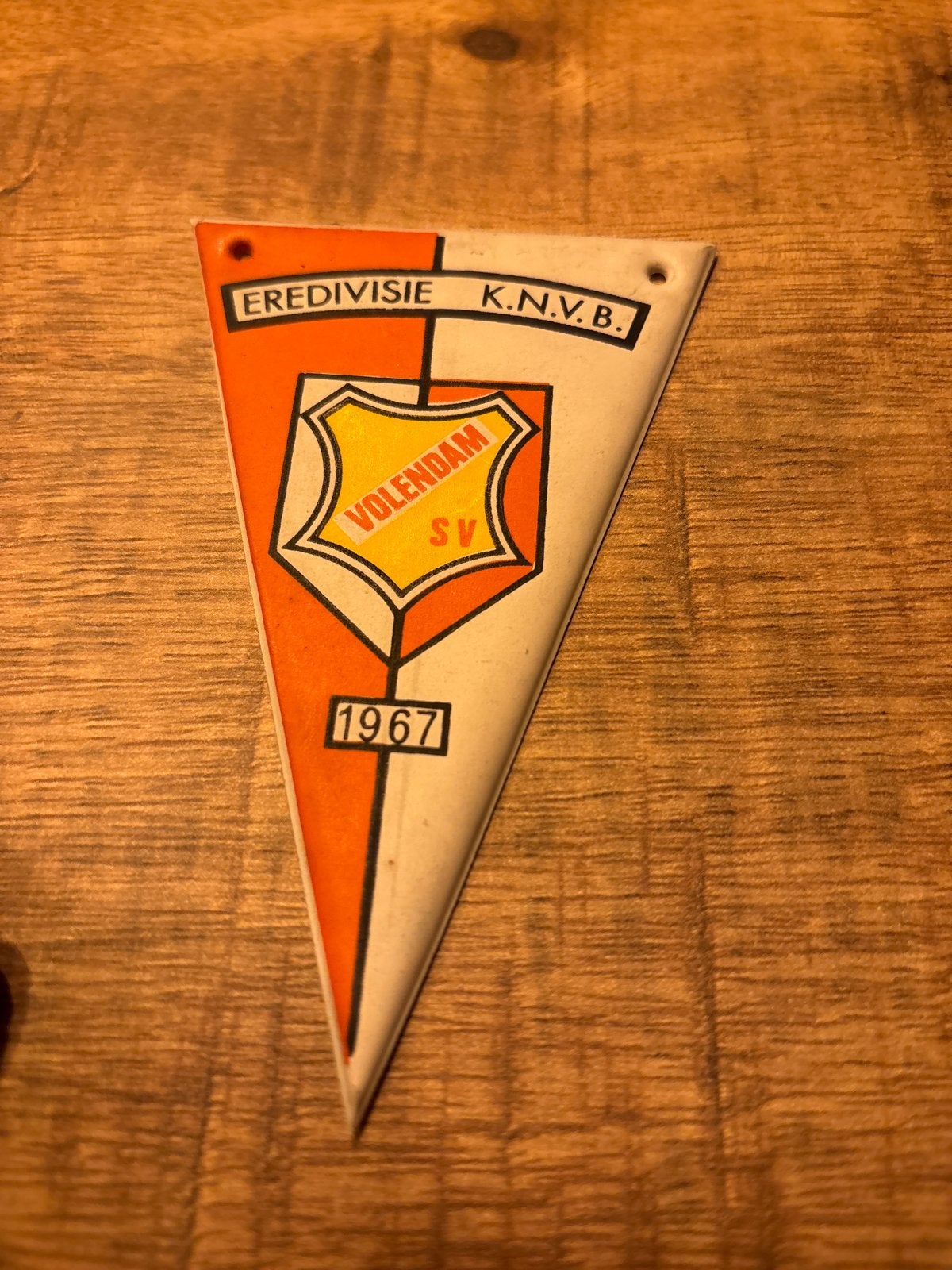 Vintage FC Volendam Vaantje KNVB Eredivisie 1967, Ophalen of Verzenden, Gebruikt, Overige binnenlandse clubs, Vaantje of Sjaal