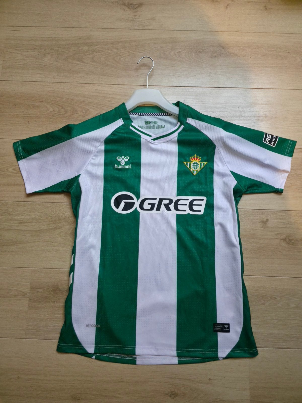 Real Betis voetbalshirt / Hummel - Maat L, Maat L, Ophalen of Verzenden, Zo goed als nieuw, Shirt