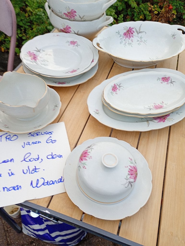 retro servies, Ophalen, Vintage, Zo goed als nieuw, Porselein