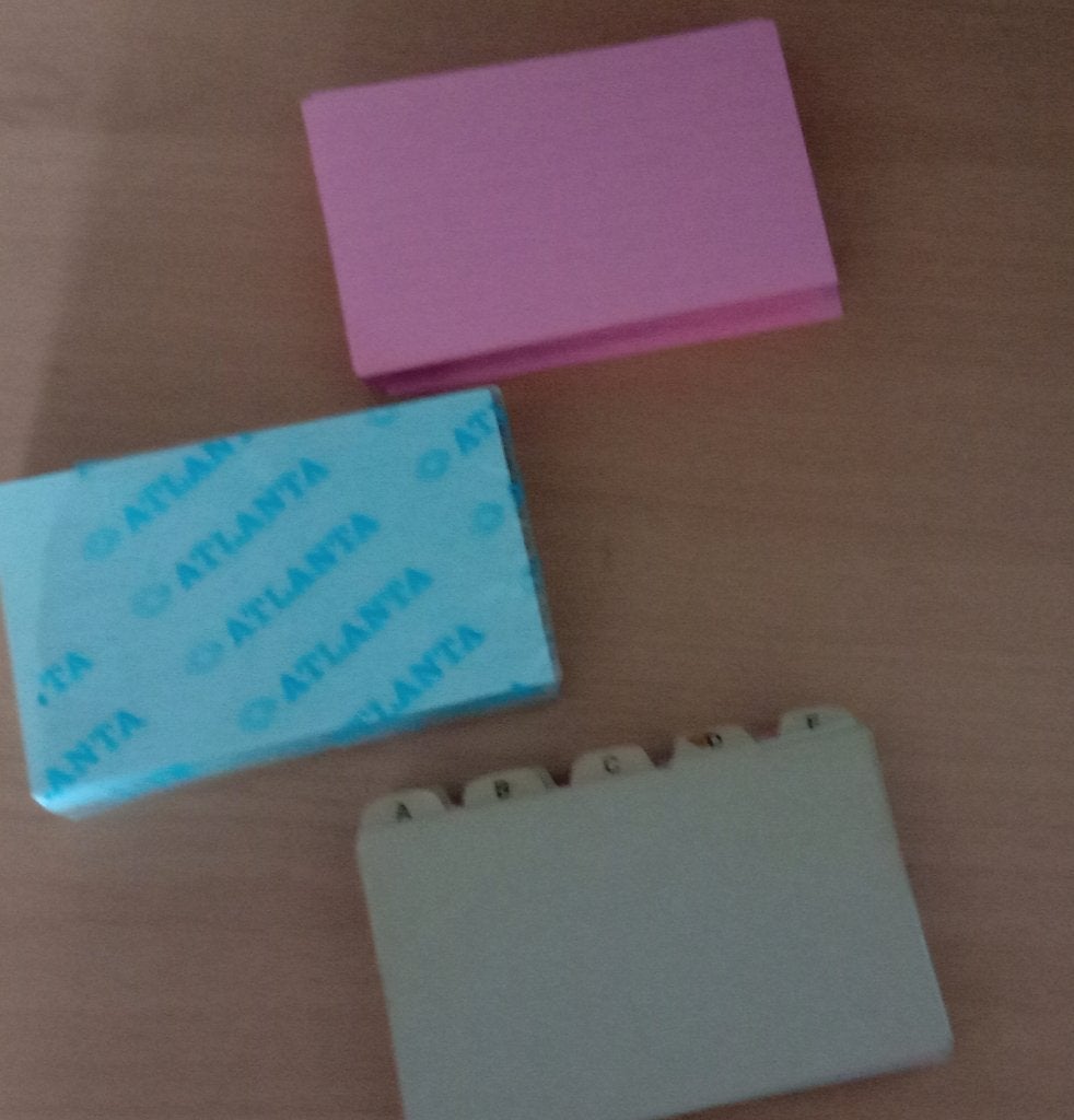 2 pakken blanco adres kaarten+ alfabet bestand krt, Ophalen of Verzenden