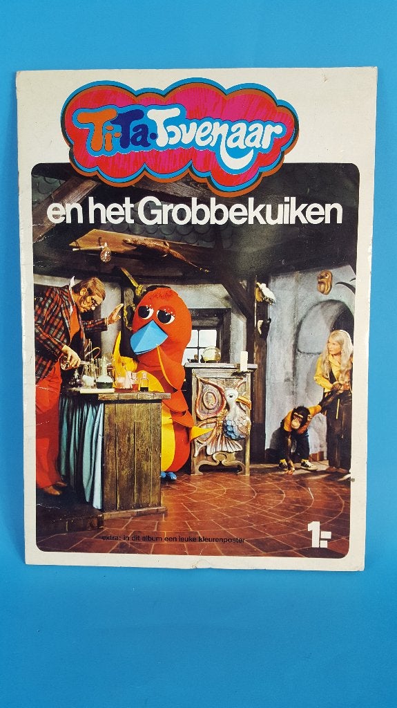 Ti-Ta-Tovernaar en het Grobbekuiken, 1972, stickerboek. 7C3, Tweedehands verkoop, Tweedehands verkoop, Gebruikt, Ophalen of Verzenden