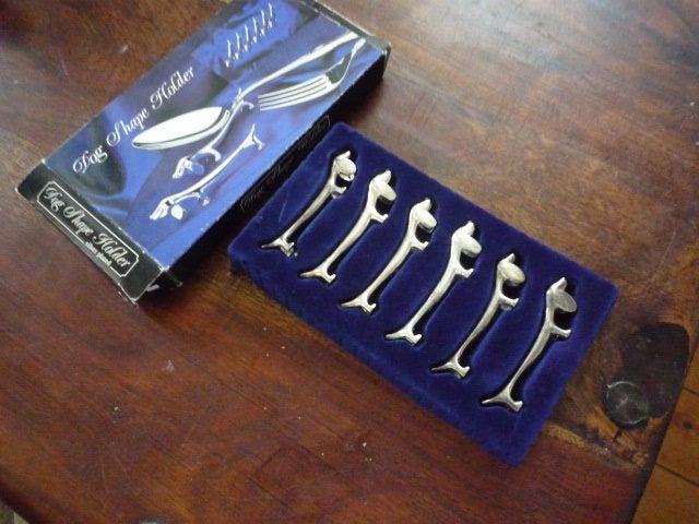 teckel  6 messenleggers silverplated nieuw, Ophalen of Verzenden, Nieuw