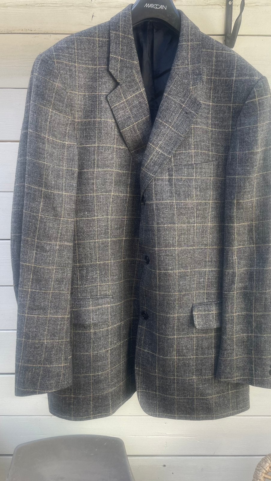 Te koop: wollen colbert, Burberry, grijs, ruit, Ophalen of Verzenden, Zo goed als nieuw, Grijs