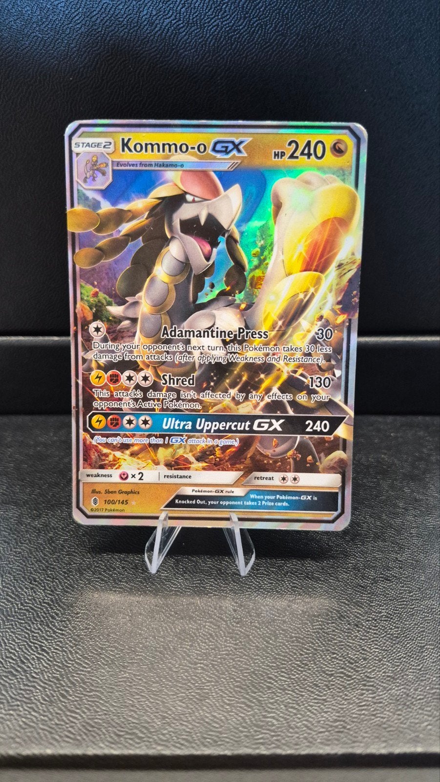 Kommo-o GX 100/145 - Pokémon Kaart (Gebruikt), Hobby en Vrije tijd, Ophalen of Verzenden, Gebruikt, Losse kaart