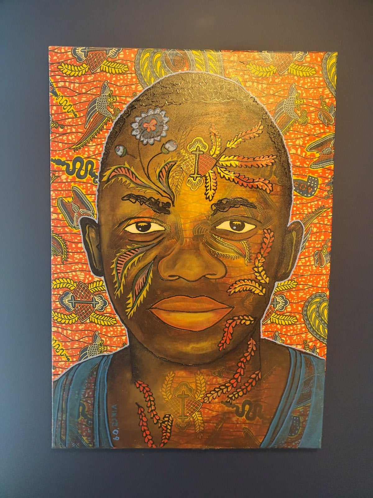 Vincent Jong Tjien Fa - Keba (2009) - 100x70cm, Ophalen, Acrylverf, Handgeschilderd, Portret