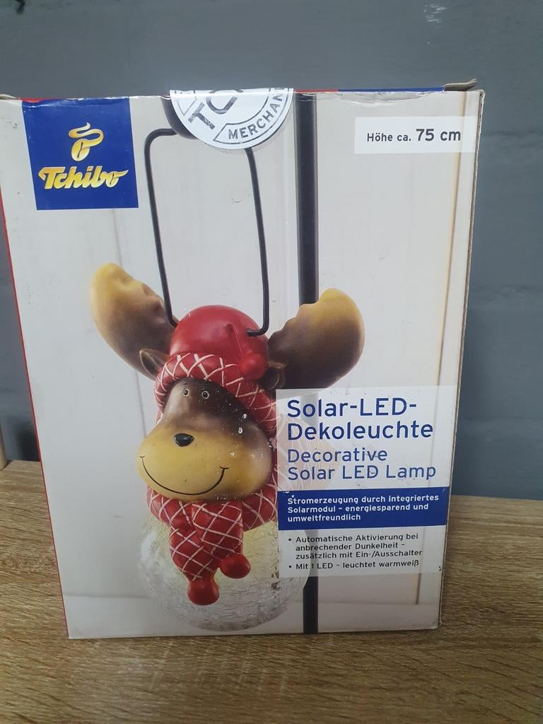 Nieuwe Tchibo Kerst Solar LED Lamp Rendier - 75 cm, Ophalen of Verzenden, Nieuw