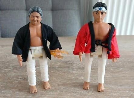 Vintage Karate Kid action figure Daniel Larusso + Sato pop, Verzamelen, Ophalen of Verzenden, Gebruikt
