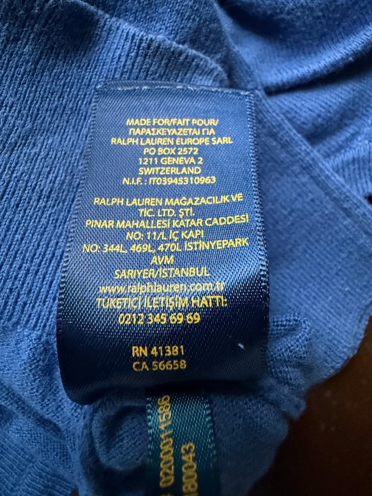Polo Ralph Lauren V-hals trui - Slim Fit - Maat L, Ophalen of Verzenden, Gedragen, Maat 52/54 (L), Blauw