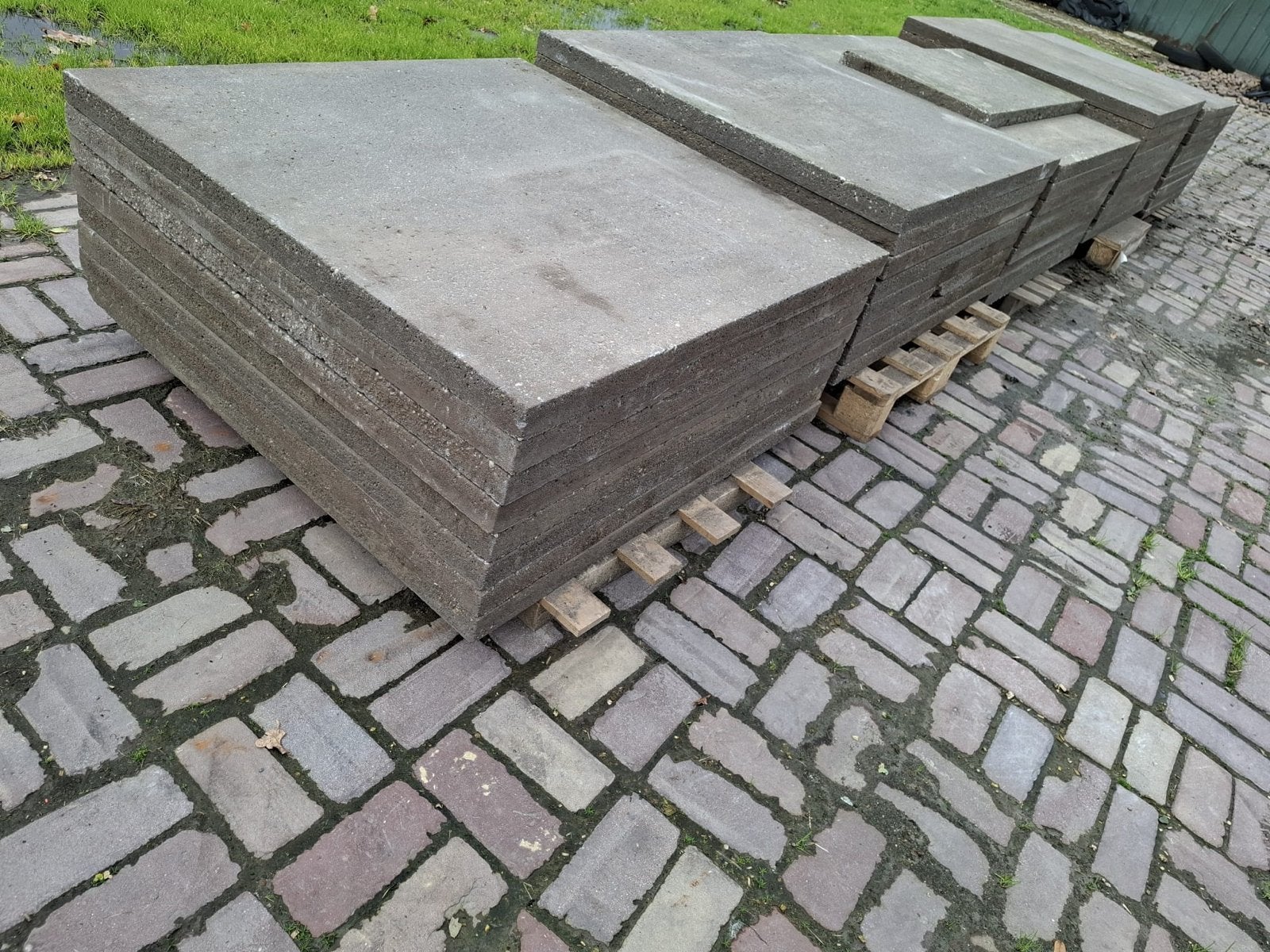 Oud Hollandse schellevis tegels 100x100cm - 45m², Ophalen, Gebruikt, 10 m² of meer, Beton