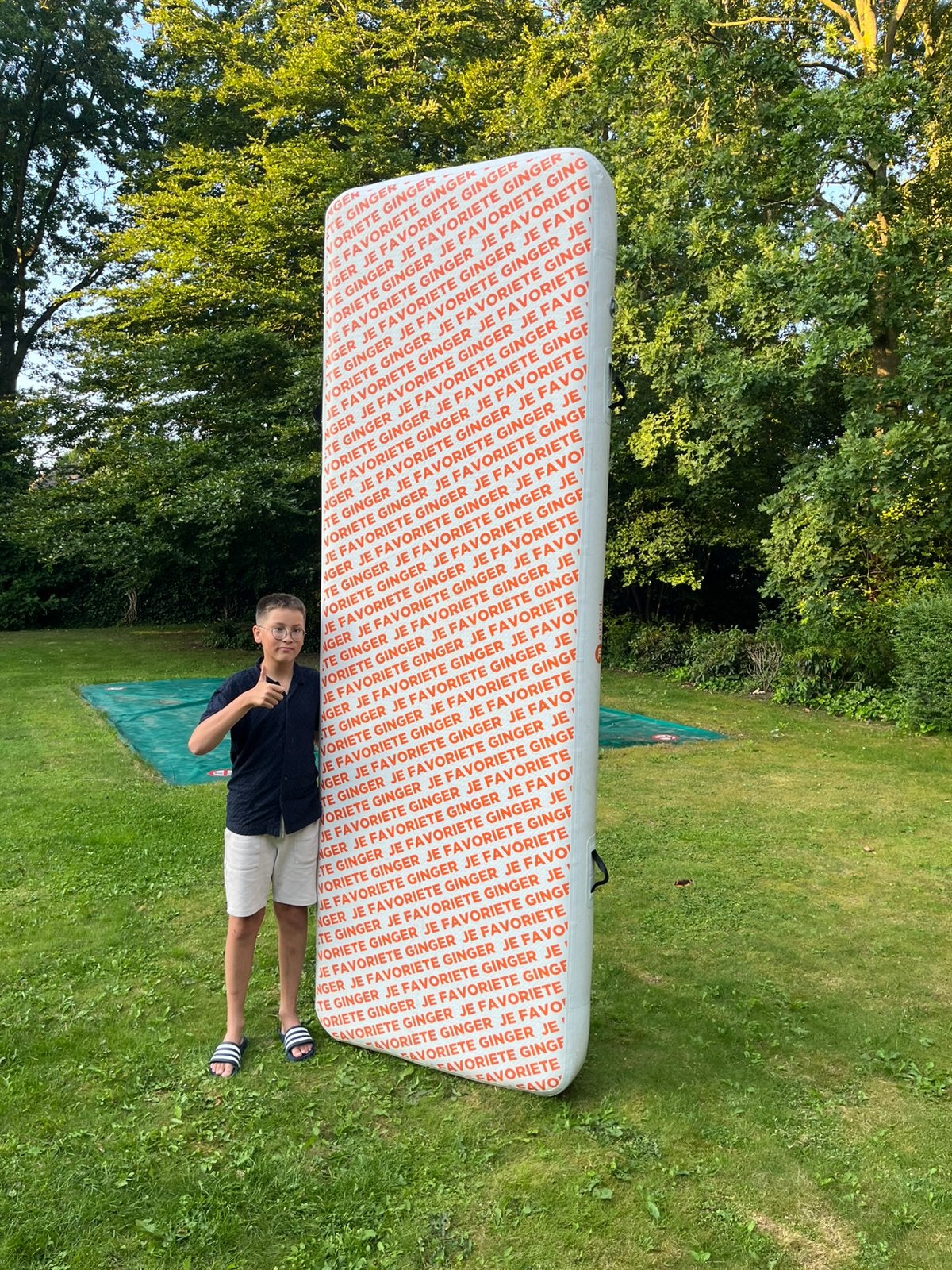 Airtrack ongeveer 3m-90cm-20cm, Kinderen en Baby's, Speelgoed | Buiten | Springkussens, Ophalen of Verzenden, Zo goed als nieuw