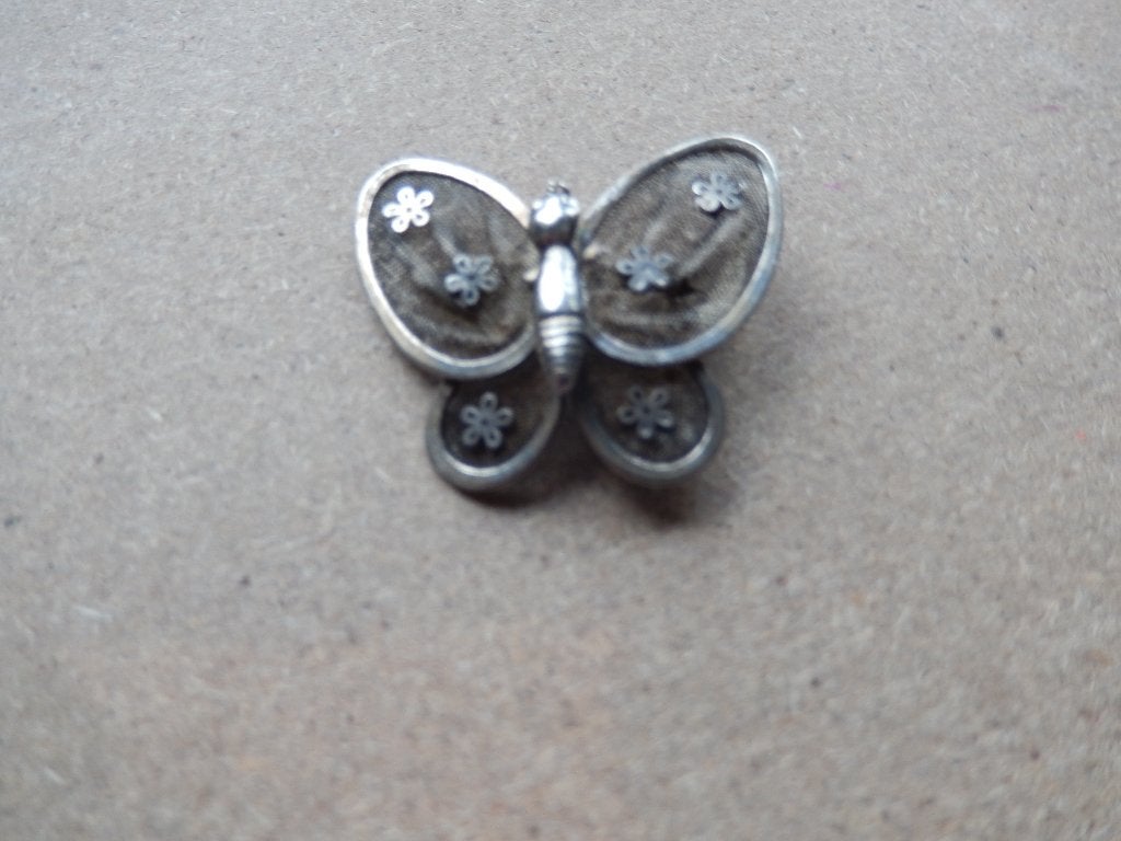 Broche / speld: vlinder (zgan), Ophalen of Verzenden, Zo goed als nieuw, Goud, Overige materialen