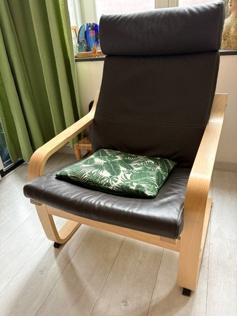 Fateuil (ikea)met bruine zitting, Ophalen, Minder dan 50 cm, Zo goed als nieuw, Hout