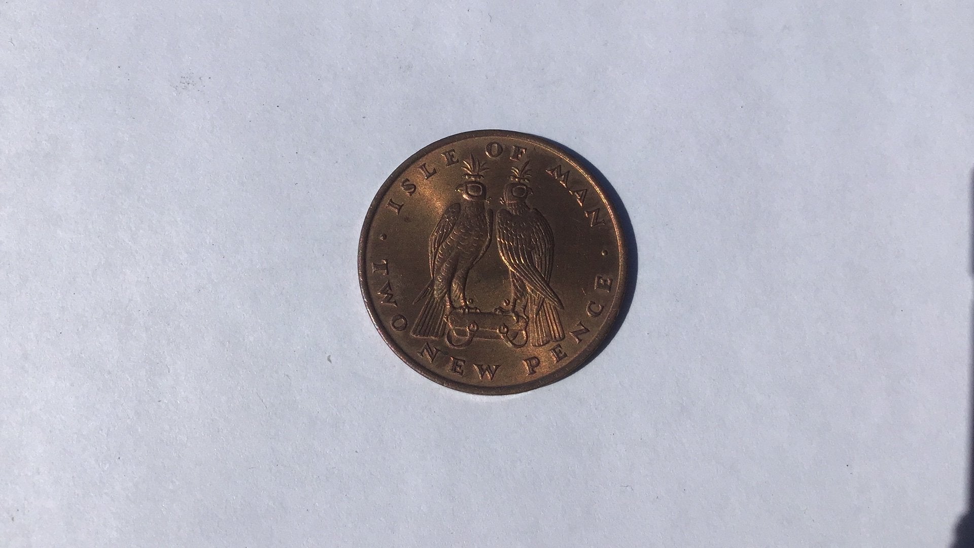 Isle of Man 2 penny 1975., Ophalen of Verzenden, Overige landen