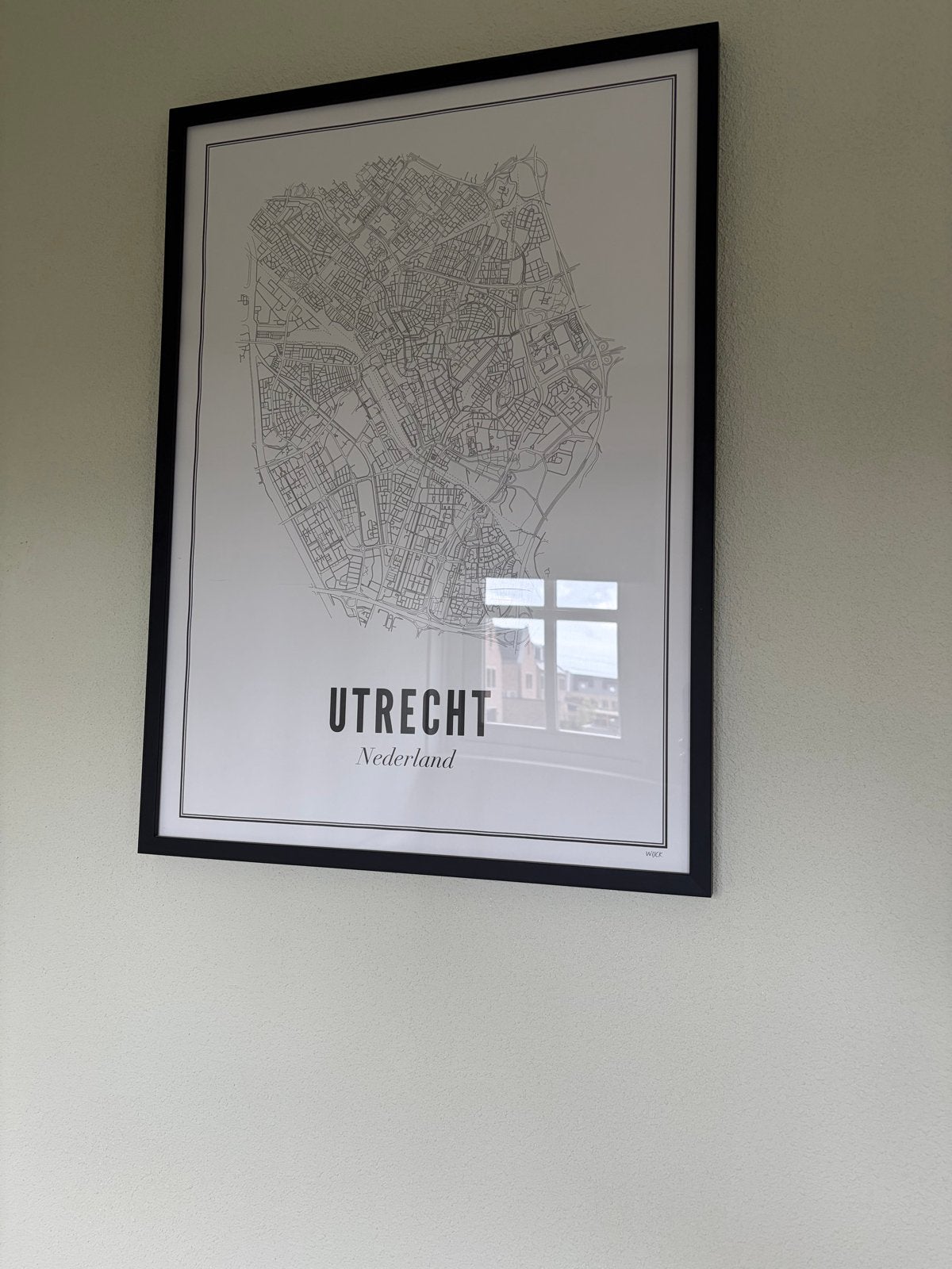 Wijck poster Utrecht- Zwart-wit Design, Ophalen, Zo goed als nieuw, Foto of Poster, 75 cm of meer