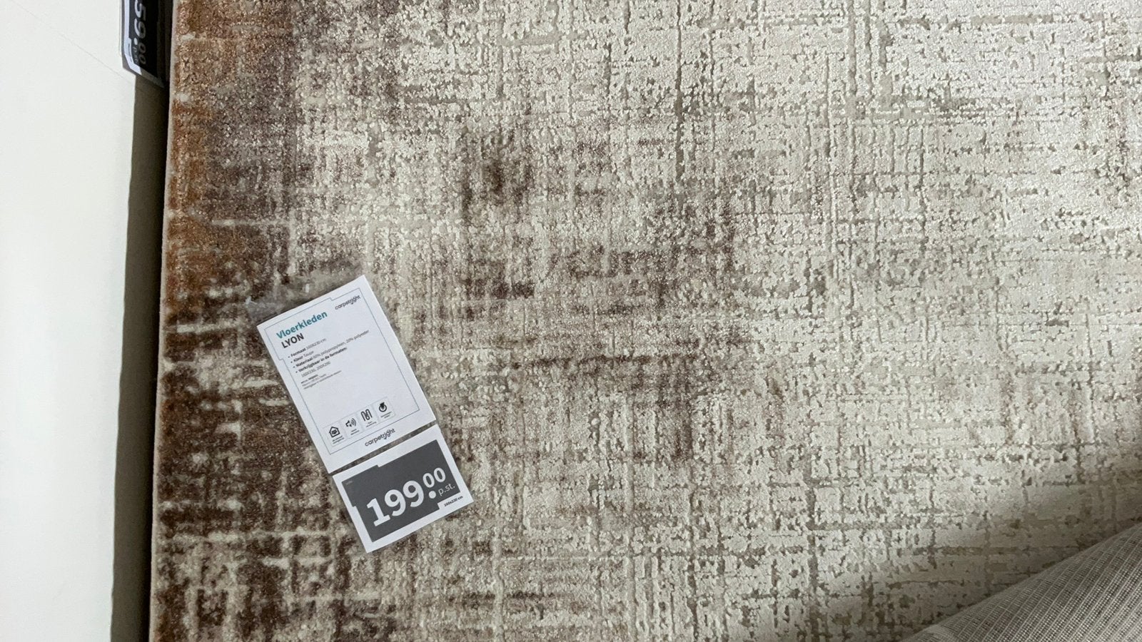 Nieuw Carpetright  taupe vloerkleed Lyon 1.60 bij 2.30 m, Huis en Inrichting, Stoffering | Tapijten en Kleden, Ophalen, 150 tot 200 cm