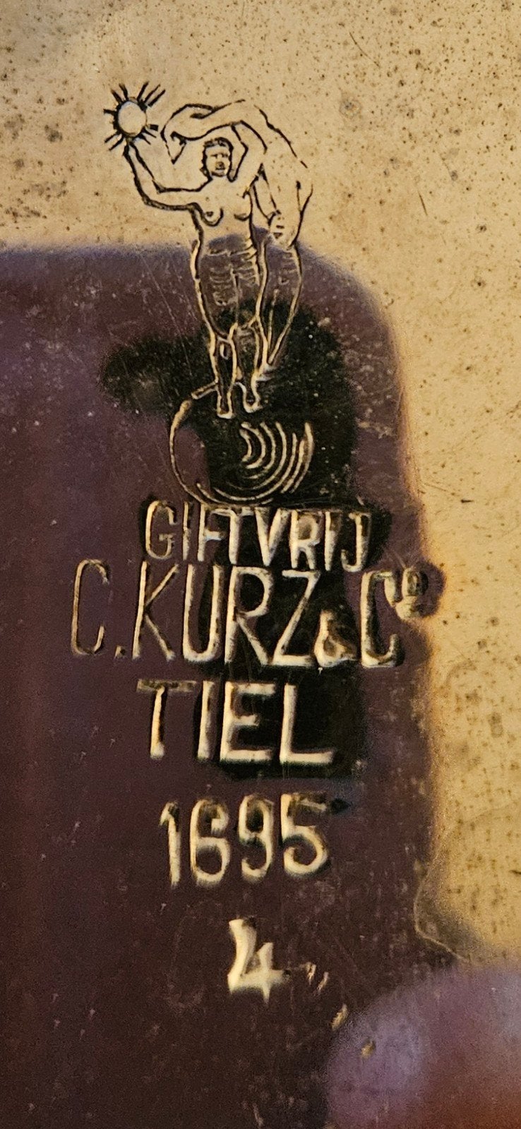 Antiek verzilverd theeservies C. Kurz & Co Tiel 1695, Verzenden, Zilver