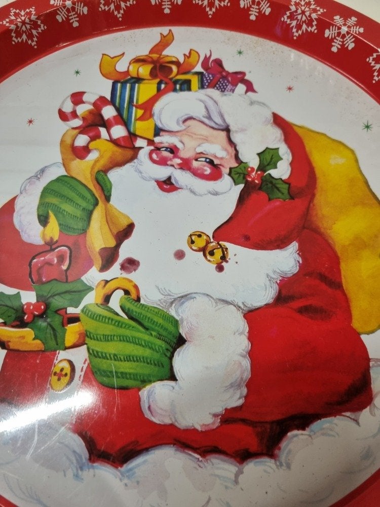 dienblad kerstman blik, Ophalen of Verzenden, 'T Olde Gre-j, Info@toldegrej.nl, Endepoelstraat 20f Didam