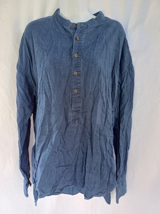 Stoer spijkershirt / overhemd mt L merk Zara Man, Blauw, ., Ophalen of Verzenden, Zo goed als nieuw