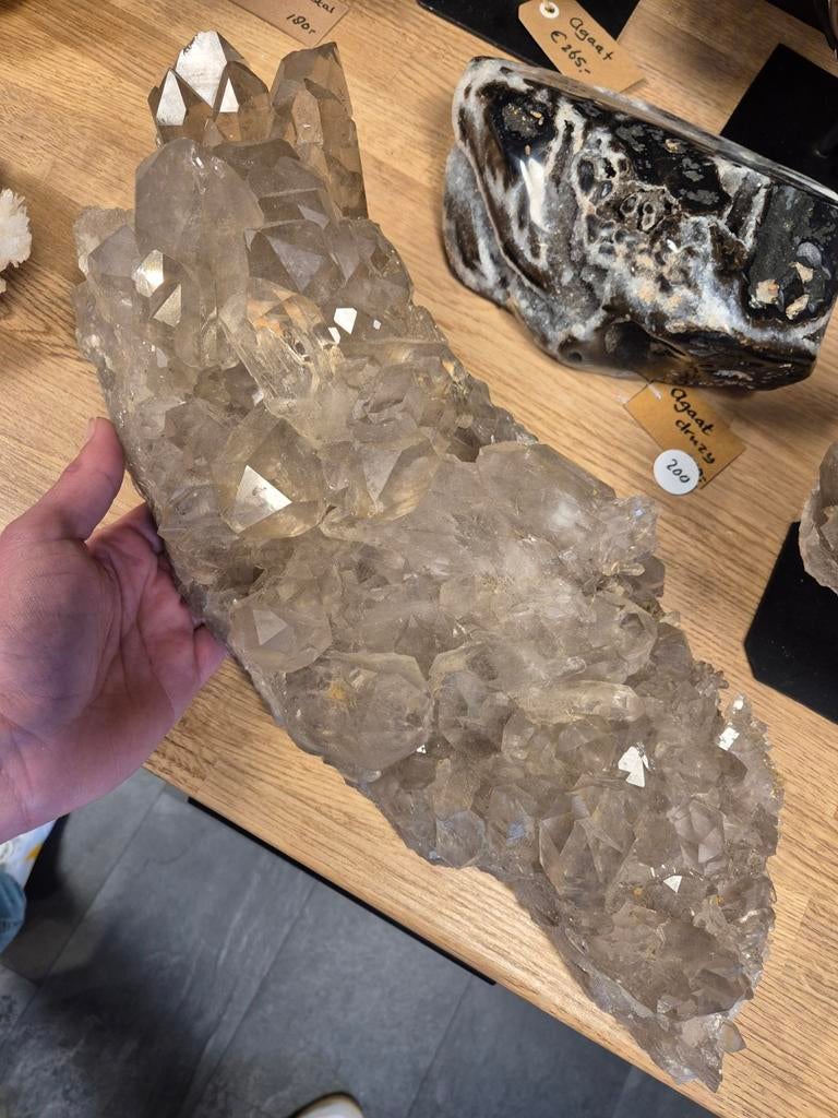 Grote Natuurlijke Rookkwarts cluster A+++ 10 kilo, Ophalen of Verzenden