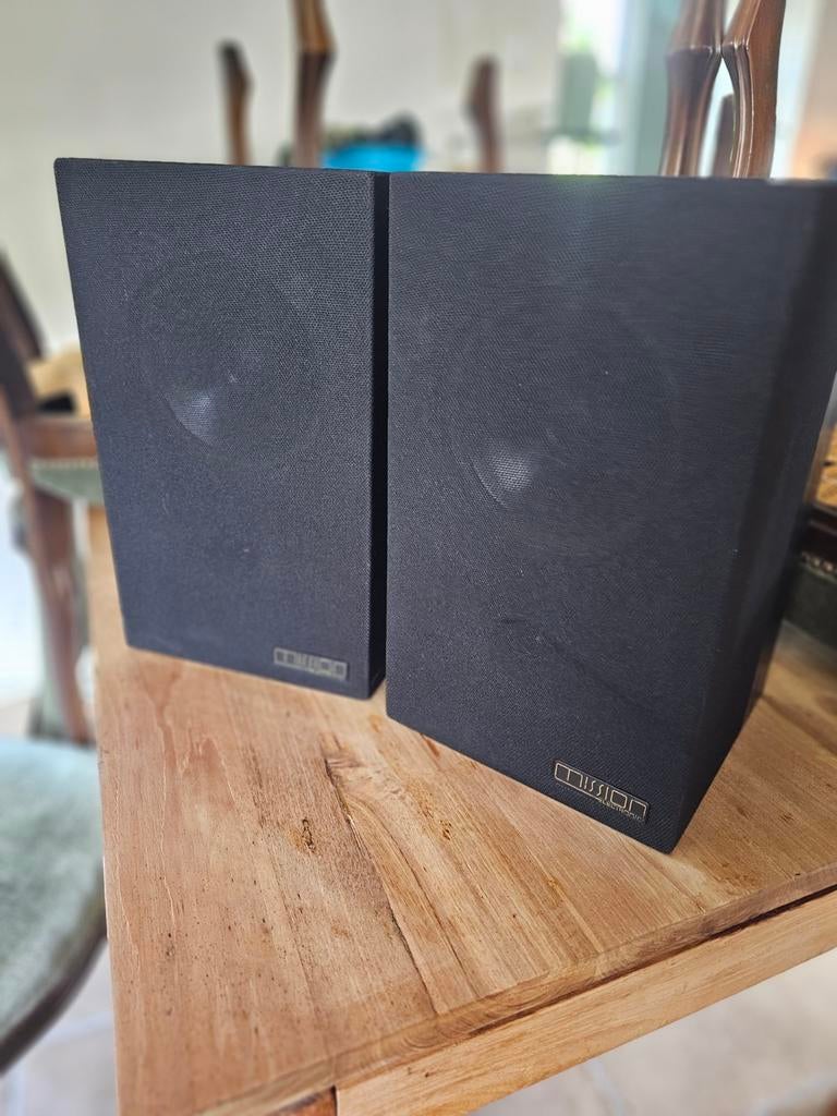 Mission Model 70 speakers, Gebruikt, 60 tot 120 watt, Front, Rear of Stereo speakers, Ophalen
