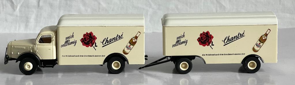Brekina: Henschel HS 140 combinatie "CHANTRÉ Weinbrand", Ophalen of Verzenden, Gebruikt, Bus of Vrachtwagen, Brekina