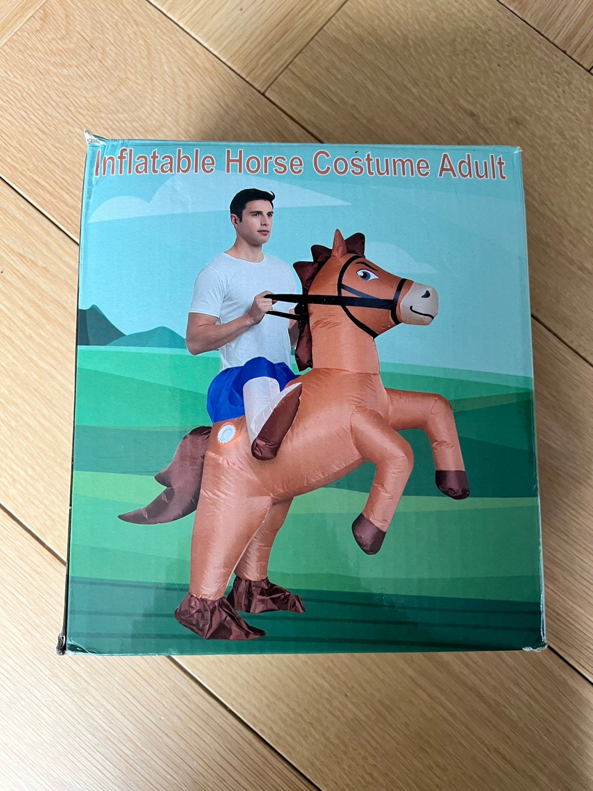 Feestpak: Opblaasbaar cowboypak met paard, Overige maten, Ophalen of Verzenden, Kleding, Overige thema's