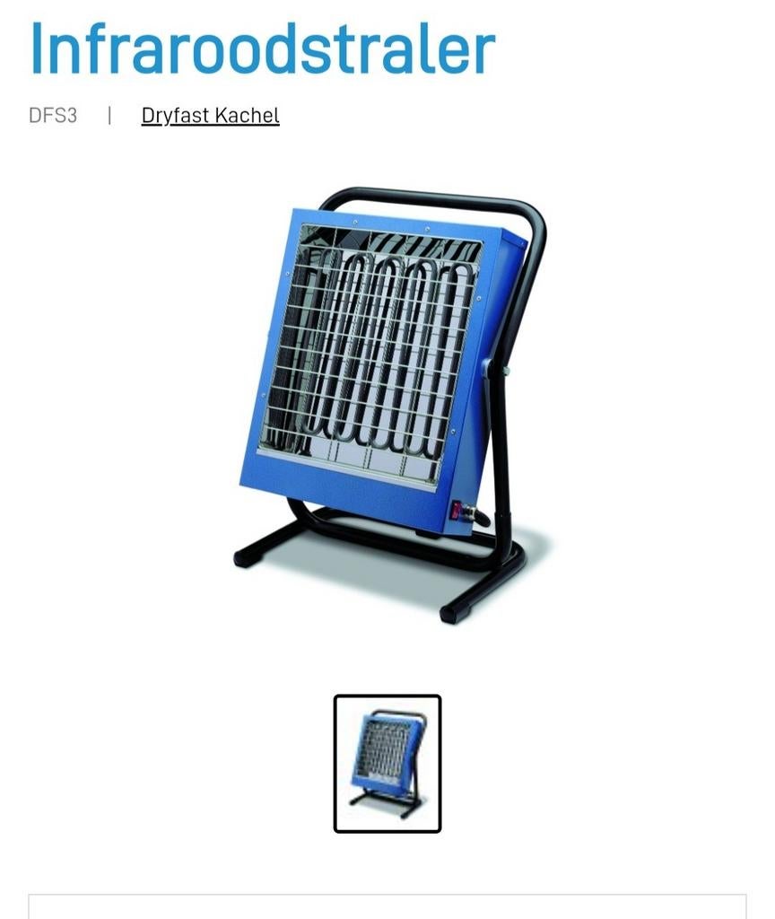 Dryfast 3KW, Ophalen, 30 tot 80 cm, Kachel, Minder dan 60 cm