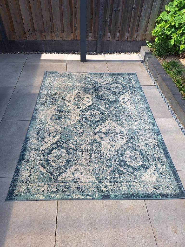Vintage Vloerkleed - Groen, 230x170 cm, Ophalen, Gebruikt, 200 cm of meer, Rechthoekig