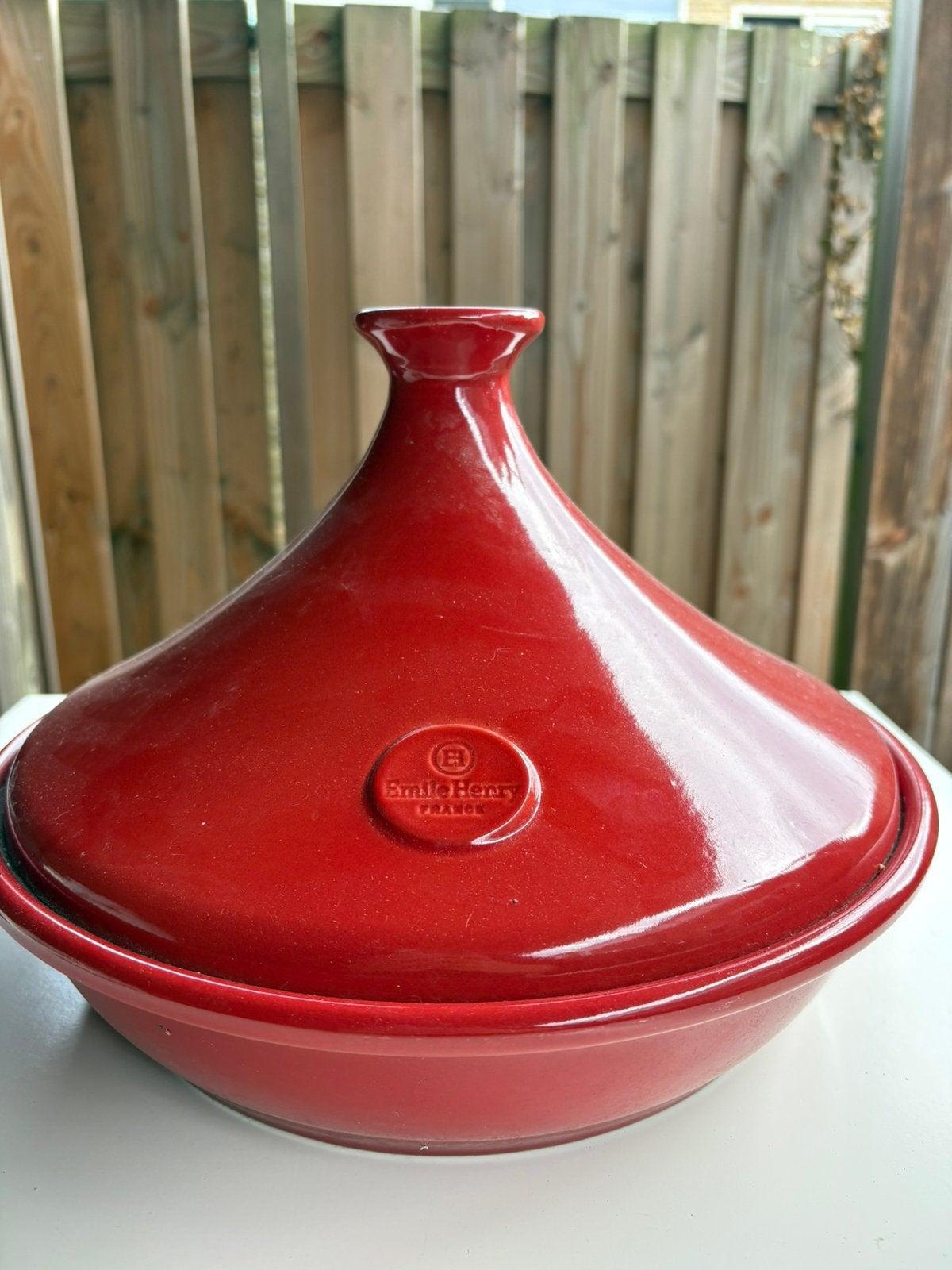 Emile Henry Tajine 30 cm – Flame Ceramic, Ophalen, Zo goed als nieuw, Overige materialen