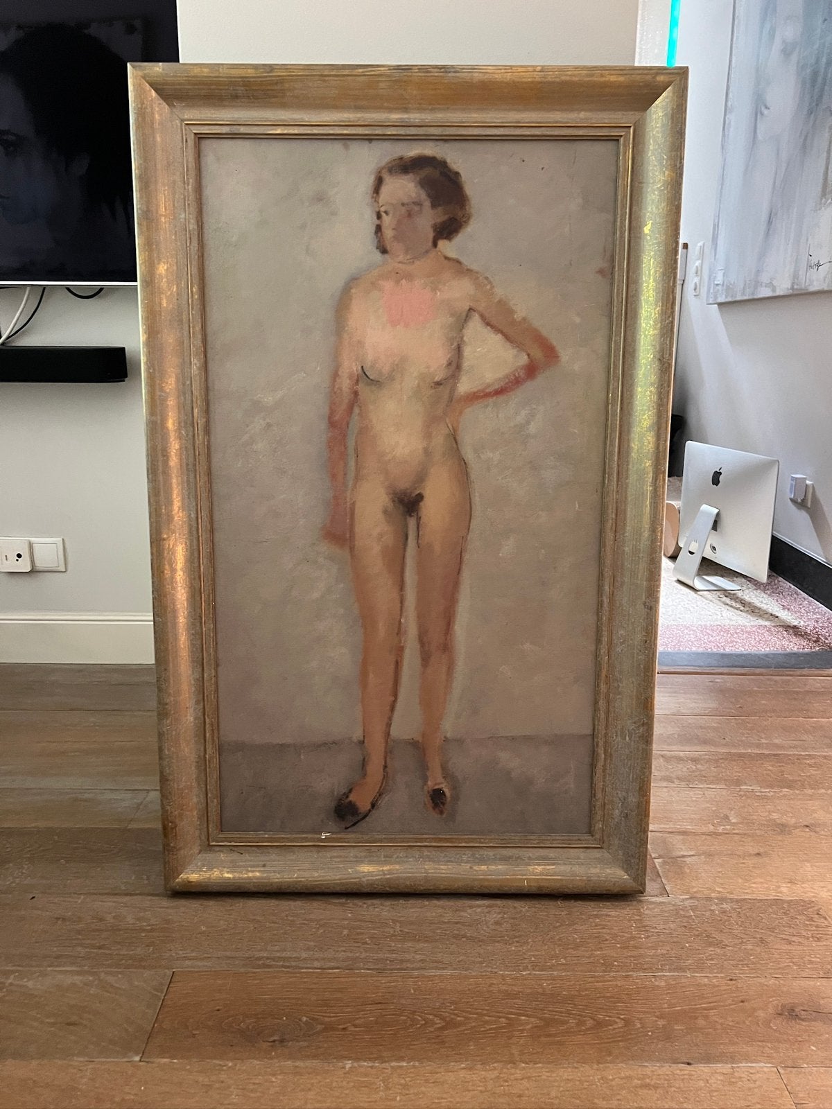 Vrouwelijk naakt - Jos(je) van den Berg, Doek, Portret of Personen, Olieverf, Klassiek