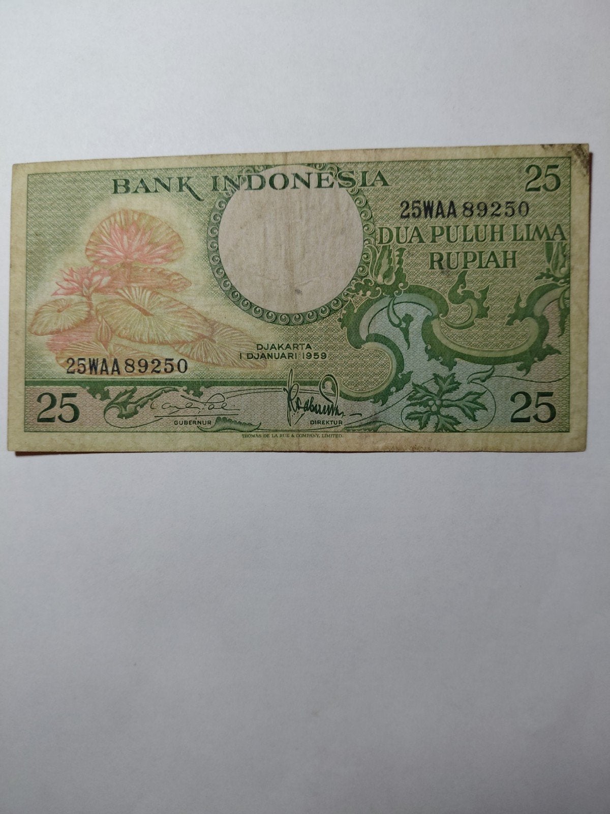 Indonesië 25 rupiah 1959, Ophalen of Verzenden, Zuidoost-Azië