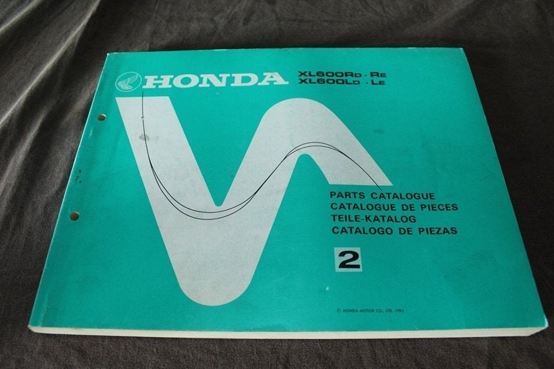 Honda XL600 R/L 1983 motorcycle parts catalogue XL600R, Ophalen of Verzenden, Honda