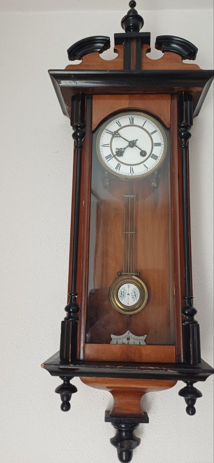 Antieke Weense Regulator Wandklok uit 1895, Ophalen of Verzenden