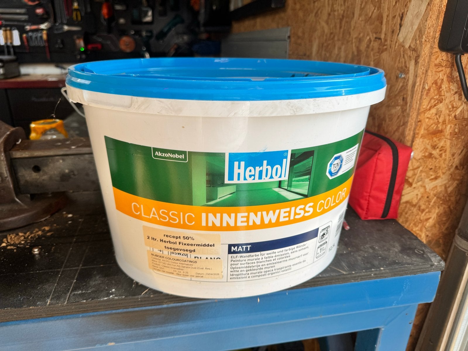 12.5L Herbol Classic Innenweiss Color Zandkleurig Voorstrijk, Beige, Nieuw, Ophalen of Verzenden, Verf