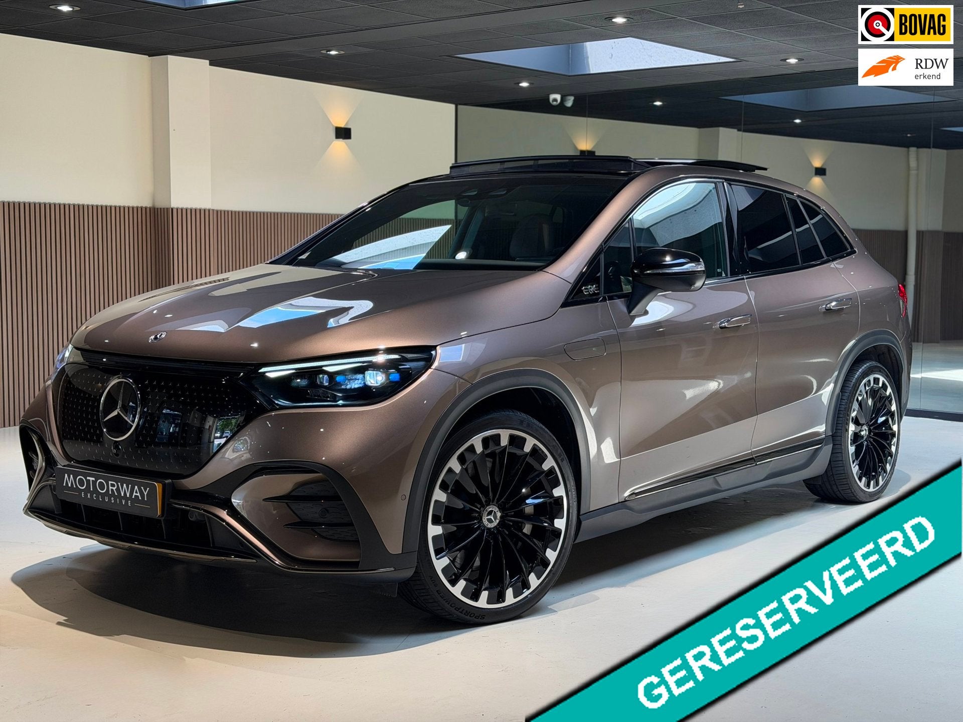 Mercedes-Benz EQE SUV 350 4Matic Sport Edition AMG| Achteras, Auto's, Automaat, 100 kWh, Bruin, SUV of Terreinwagen