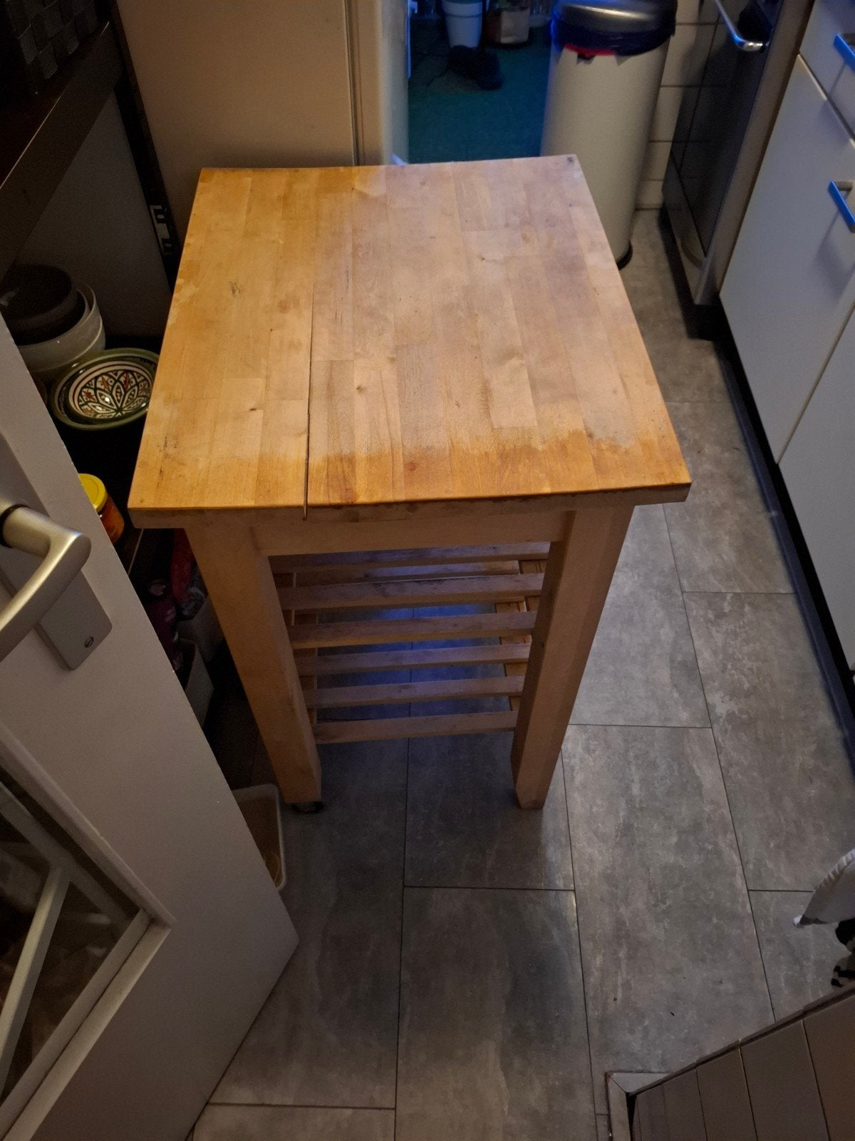 IKEA BEKVAM Roltafel / Keukentrolley - Hout - 60x50 cm, Ophalen, Gebruikt